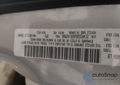 2016 Dodge Grand Caravan American Value Pkg z USA, uszkodzony, nr VIN 2C4RDGBG0GR102980